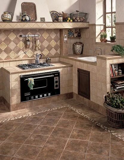 Кафель на кухню дизайн фото Decorative Tile Rugs - Coles Fine Flooring Floor tile design, Kitchen flooring, 