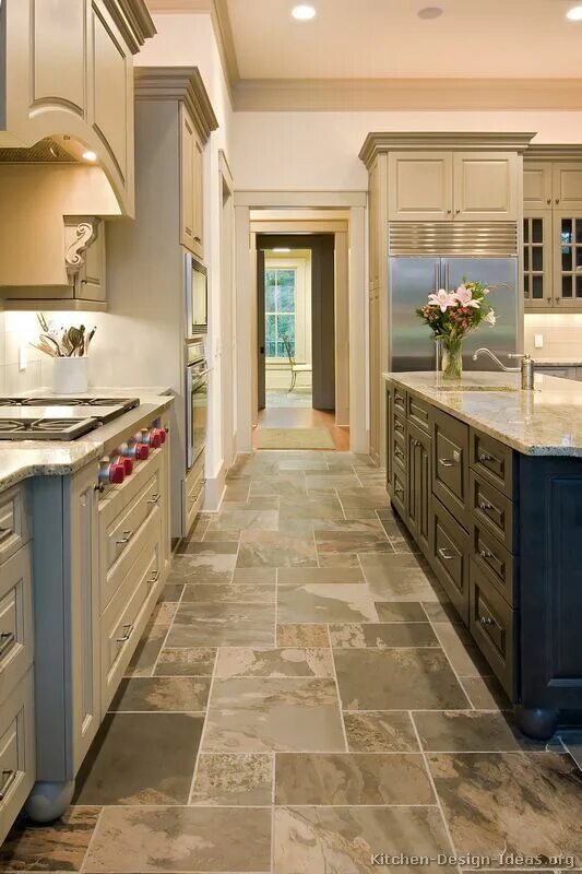 Кафельный пол на кухне фото дизайн интерьера Some Examples of Modern and Traditional Kitchen Floor Ideas Best flooring for ki