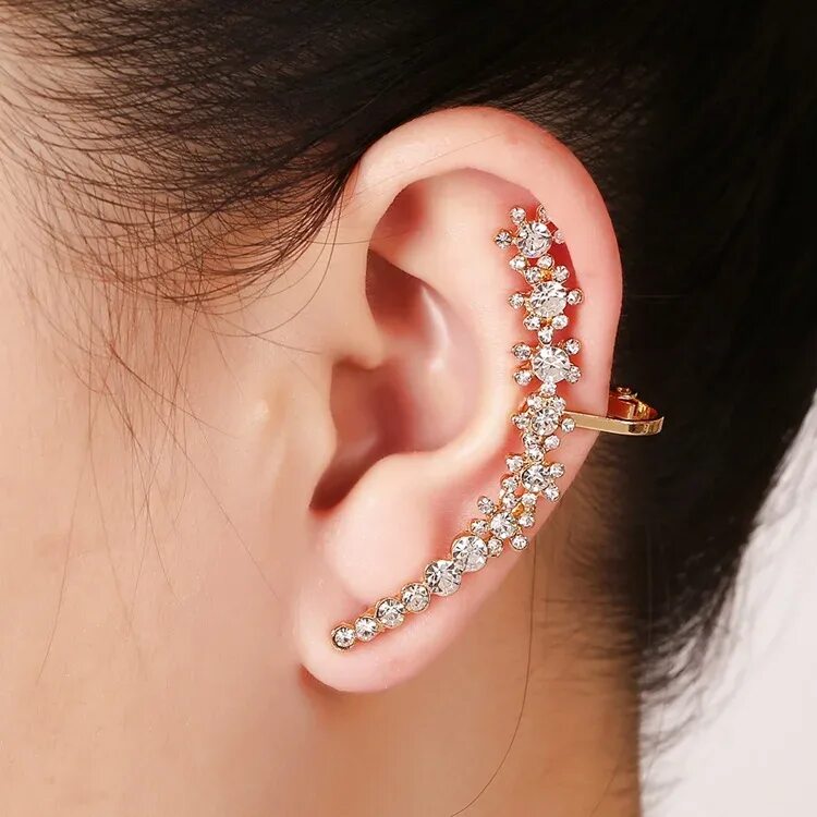 Каффы на уши фото на ушах Серьги каффы Для Пирсинга Ушей из сплава 1 шт.ear cuff earrings ear cuffear fash