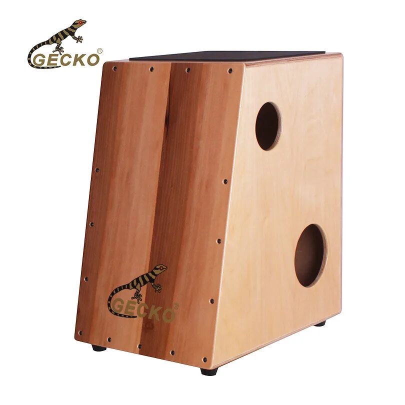 Кахон фото музыкальный инструмент Gecko Cx02 Cajon Коробка Барабан В Форме Наклона Яблока С Полосами Из Березового