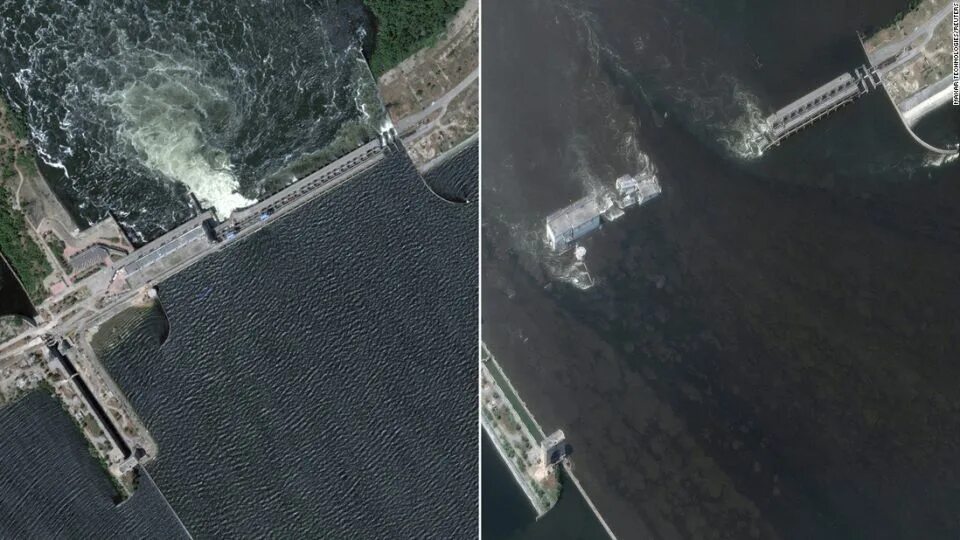 Каховское водохранилище сегодня фото спутник Here are the key theories on what caused Ukraine’s catastrophic dam collapse