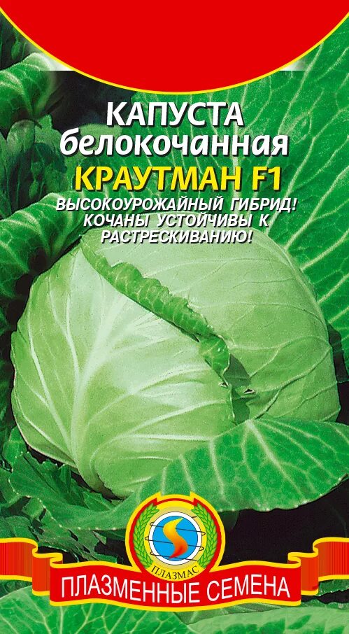 Капуста краутман описание сорта фото Семена Капуста белокочанная Краутман F1 (Плазменные семена) купить в Минске Дост