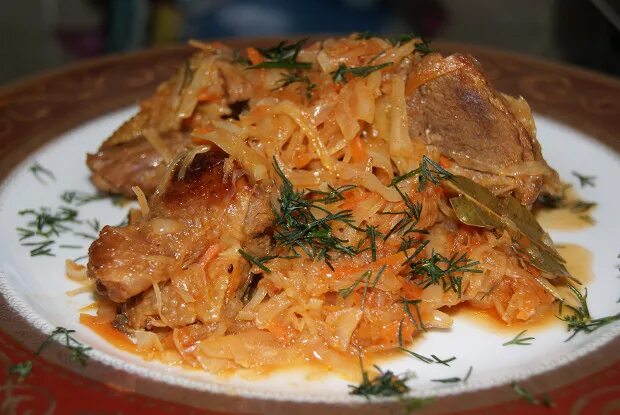 Капуста тушеная в духовке рецепты фото Тушенная с капустой дикая утка - пошаговый рецепт с фото
