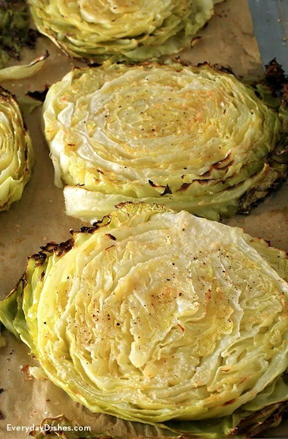 Капуста жарить фото Savory Roasted Cabbage Steaks Recipe Recipe Cabbage steaks recipe, Cabbage steak