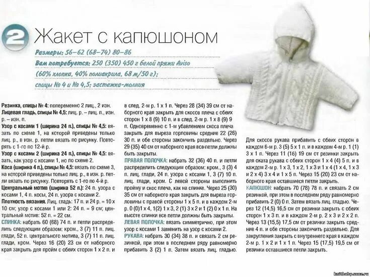 Капюшон детский спицами схемы вязания Pin auf Kūdikiams megzta ir siūta