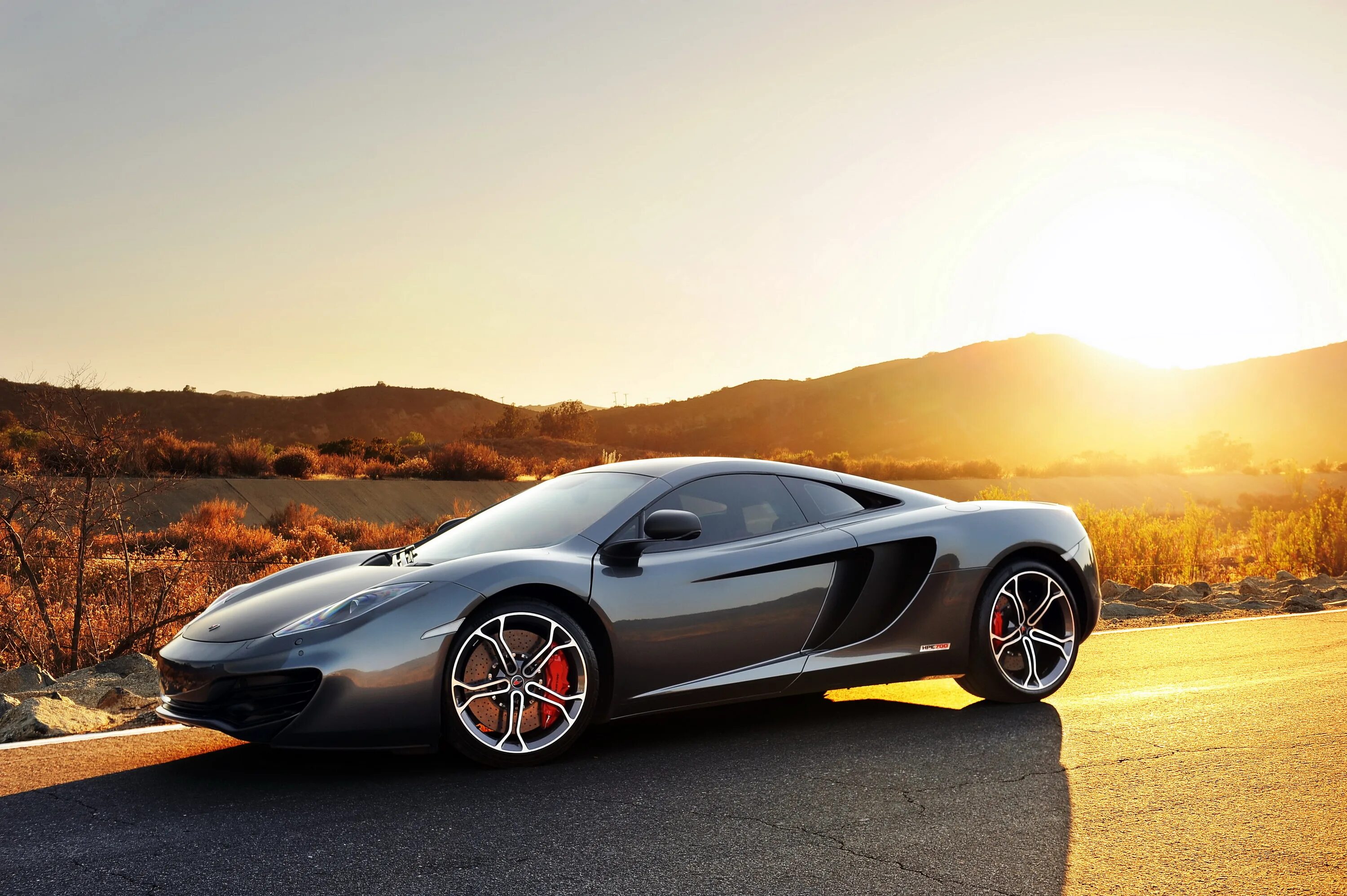 Кар авто фото Wallpaper : sport, sunset, sports car, McLaren MP4 12C, gray, performance car, M