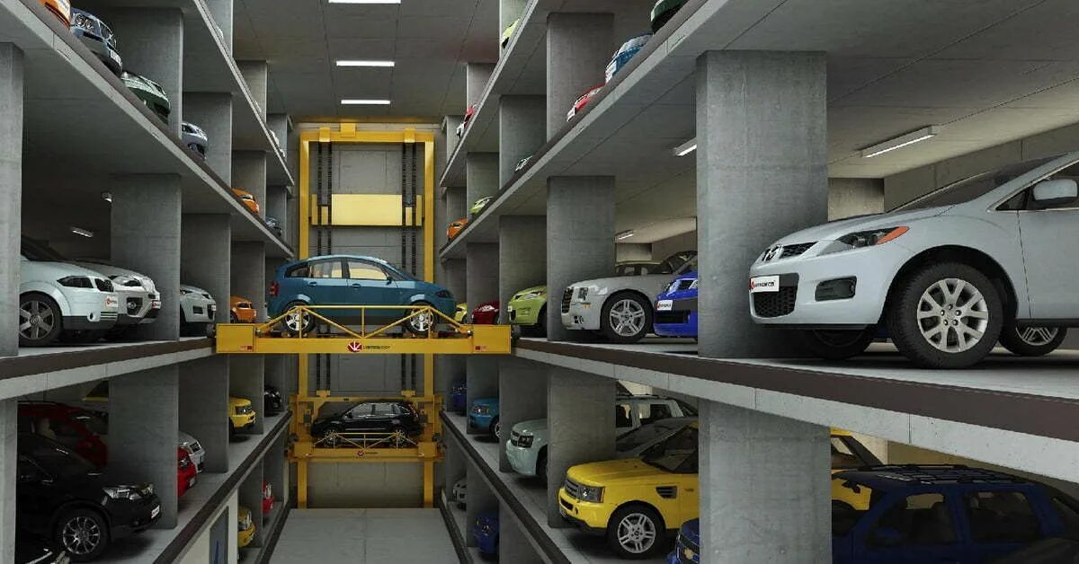 Кар паркинг фото Robotic Garage Makes Retrieving Your Car Like Using a Vending Machine Digital Tr