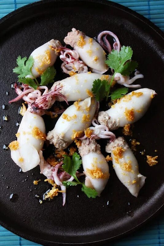 Каракатица фото блюдо Stuffed Calamari with Crispy Garlic Food, Grilled dinner, Squid recipes