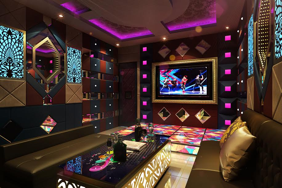 Караоке залы фото thi cong karaoke tây ninh Diseño de discoteca, Ideas de sala de juegos, Sala de 