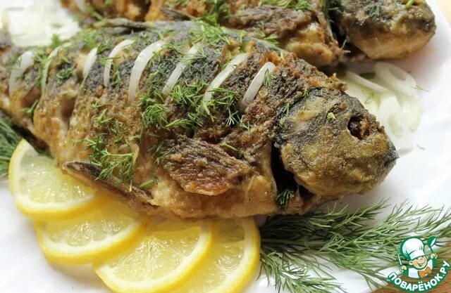 Карась запеченный в духовке фото Жареные караси - кулинарный рецепт