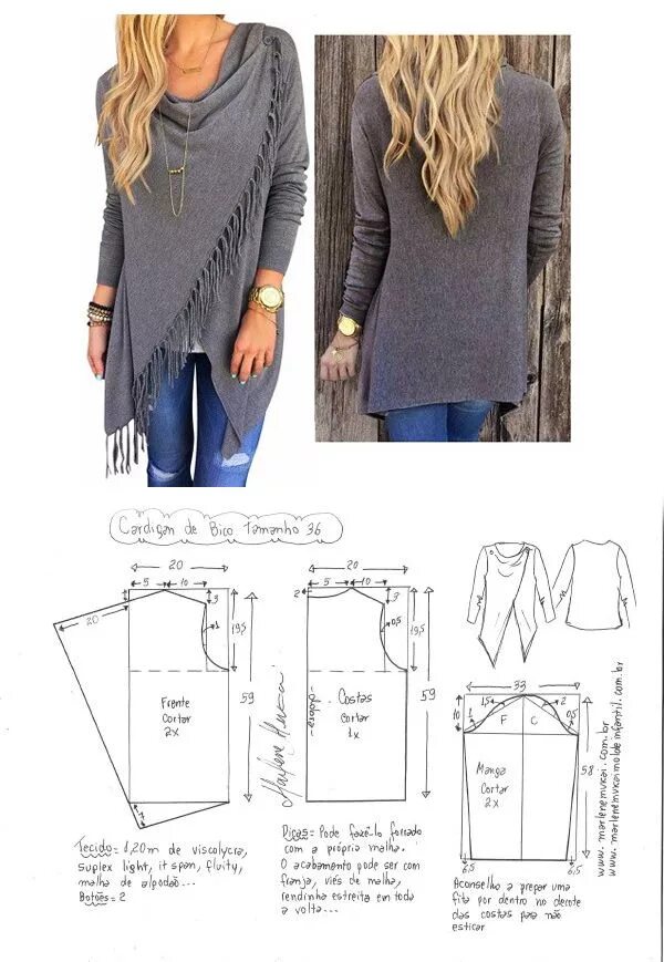 Кардиган выкройка скачать Pin on playera Fashion sewing pattern, Fashion sewing, Dress sewing patterns