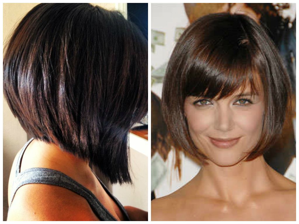 Каре база фото Long Wavy Bob With Bangs - photos and vectors