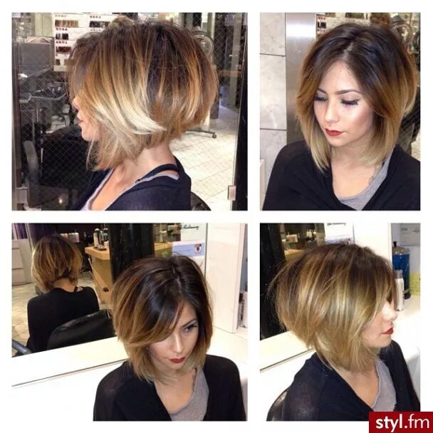 Каре боб балаяж фото A line bob @KortenStEiN Hair cuts, Short hair styles, Bob hair color