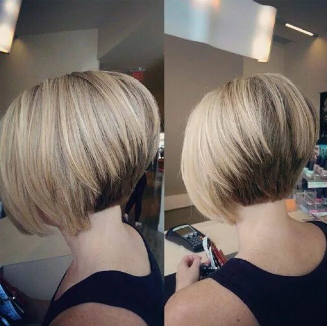 Каре боб на ножке фото вид Carré plongeant : 30 raisons d'y succomber ! Stacked bob hairstyles, Short hair 