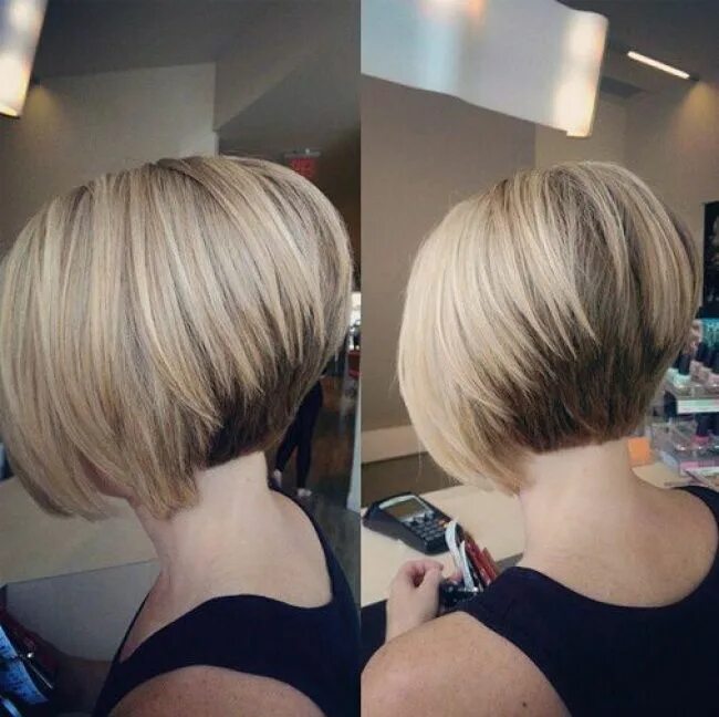 Каре боб со всех сторон фото Carré plongeant : 30 raisons d'y succomber ! Stacked bob hairstyles, Short hair 
