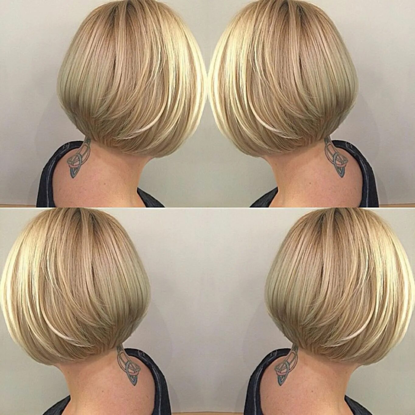 Каре боб со всех сторон фото Stacked Bob Haircut For Fine Hair Gaya rambut, Rambut bob pendek, Gaya rambut pe