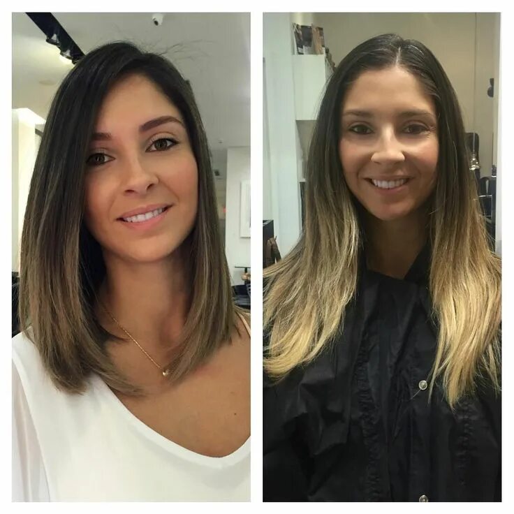 Каре до и после стрижки фото Related image Long bob haircuts, Long layered bob hairstyles, Long hair styles