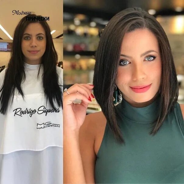 Каре до и после стрижки фото She looks very new. Модные Прически ВКонтакте