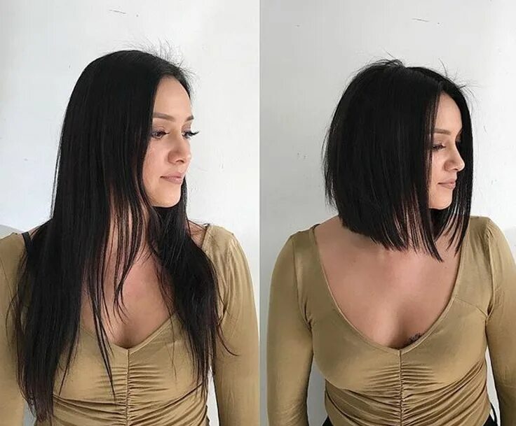 Каре до и после стрижки фото Pin en Voor-Na 05 Corte de cabello mujer, Cortes de pelo, Cortes de cabello cort
