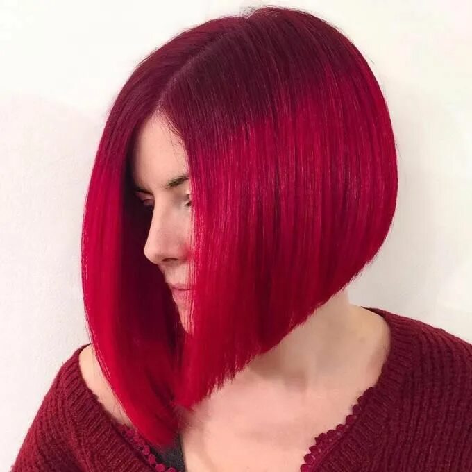 Каре красные волосы фото 40 Chic Angled Bob Haircuts Angled bob haircuts, Thick hair styles, Angled bob h