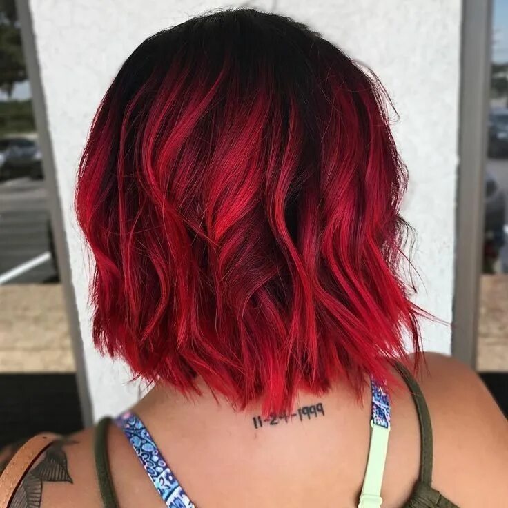 Каре красные волосы фото Pin by Braindead.celly on COLOR HAIR IDEAS Red ombre hair, Bright red hair, Mage