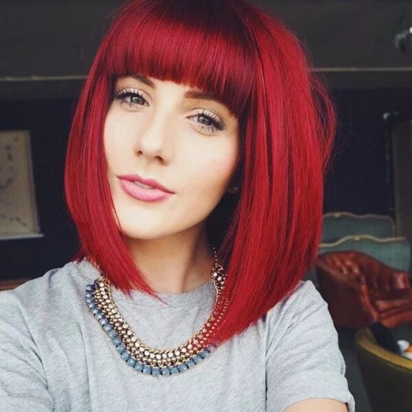 Каре красные волосы фото Pin by Shirley Verbeek-dijksen on haar Magenta hair, Magenta hair colors, Dyed h