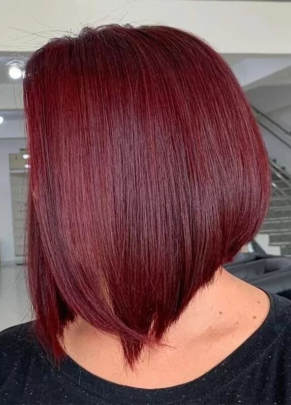 Каре красные волосы фото Stunning Sleek Red Bob Hair Cuts for women in 2019 Stylesmod Red bob hair, Long 