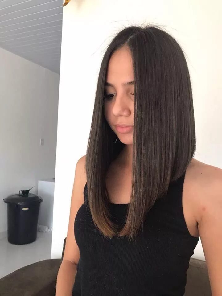 Каре на длинные волосы фото Pin de Nope en Hair Cortes de cabello bob largos, Cortes de cabello bob, Cabello