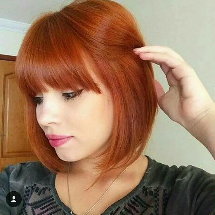 Каре на рыжие волосы без челки фото Love this color Hair inspiration, Red bob hair, Hair color and cut