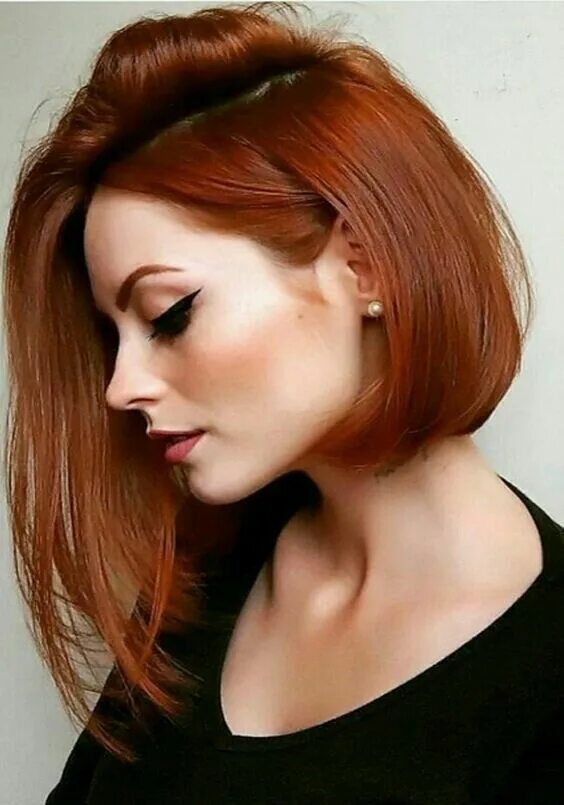 Каре на рыжие волосы без челки фото Pin by Vanesa Corona on ROJA Hair color auburn, Hair styles, Short hair color