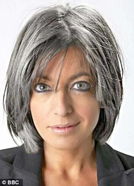 Каре на седые волосы фото Gray hair Beautiful gray hair, Hair highlights, Gray hair highlights