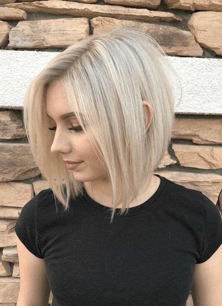 Каре на тонкие волосы фото Beautiful blonde concave bob. Do you know what the different types of bobs are? 