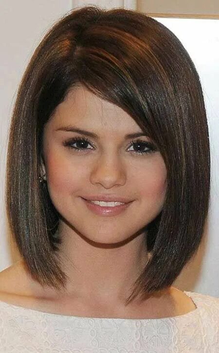 Каре на удлинение фото круглое лицо 50 Best Bob Hairstyles 2015 Bob-Hairstyle.Com Thick hair styles, Haircut for thi