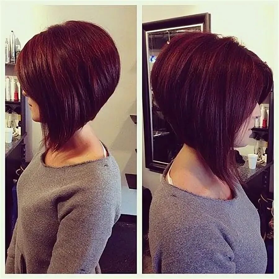 Каре на удлинение фото сзади Bob Short Gestapelte Graduated Herbstdunkle Farbe Hairstyles haircuts, Hairstyle