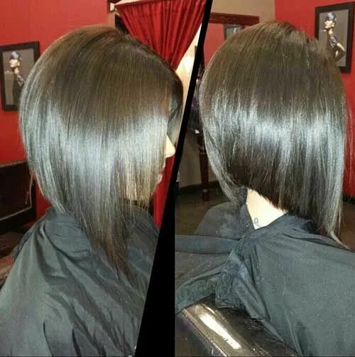Каре на удлинение фото сзади 10+ Angular Bob Hairstyles Bob-Hairstyle.Com Hair styles, Short hair styles, Sho