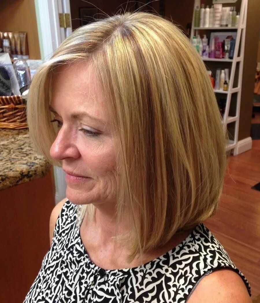Каре после 60 лет фото 60+ Long Side Parted Blonde Bob Hair styles, Cool hairstyles, Long hair styles