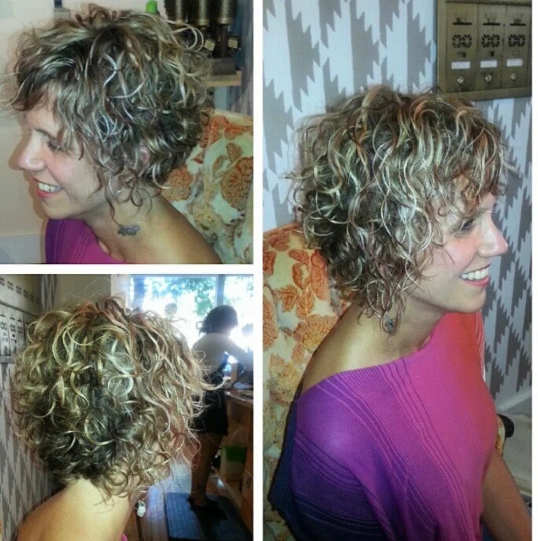 Каре после химической завивки фото Pin by Shawn Becker on Hair Curly hair styles, Short permed hair, Spiked hair