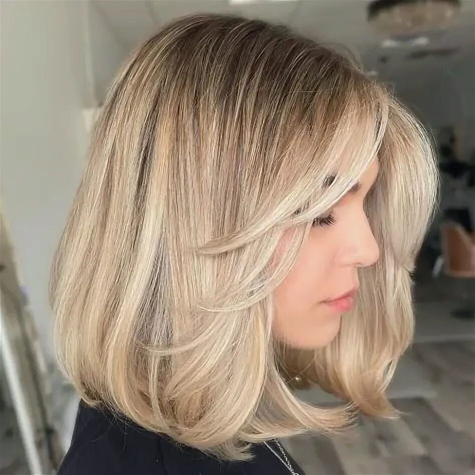 Карэ прическа 2024 Trendy Bob Hairstyles with Blonde Face Framing Highlights