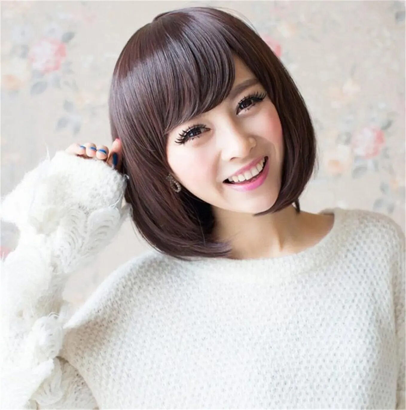 Каре прически корея Buy Futuretrend Middle Part Bob Wig Lady Hair Bob Middle Part Peruca Middle Part