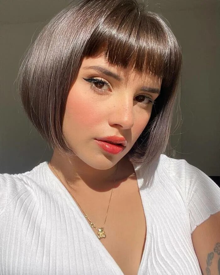 Каре с челкой фото 2023 Trendy A-Bob haircut - 55 Fresh Looks for 2024