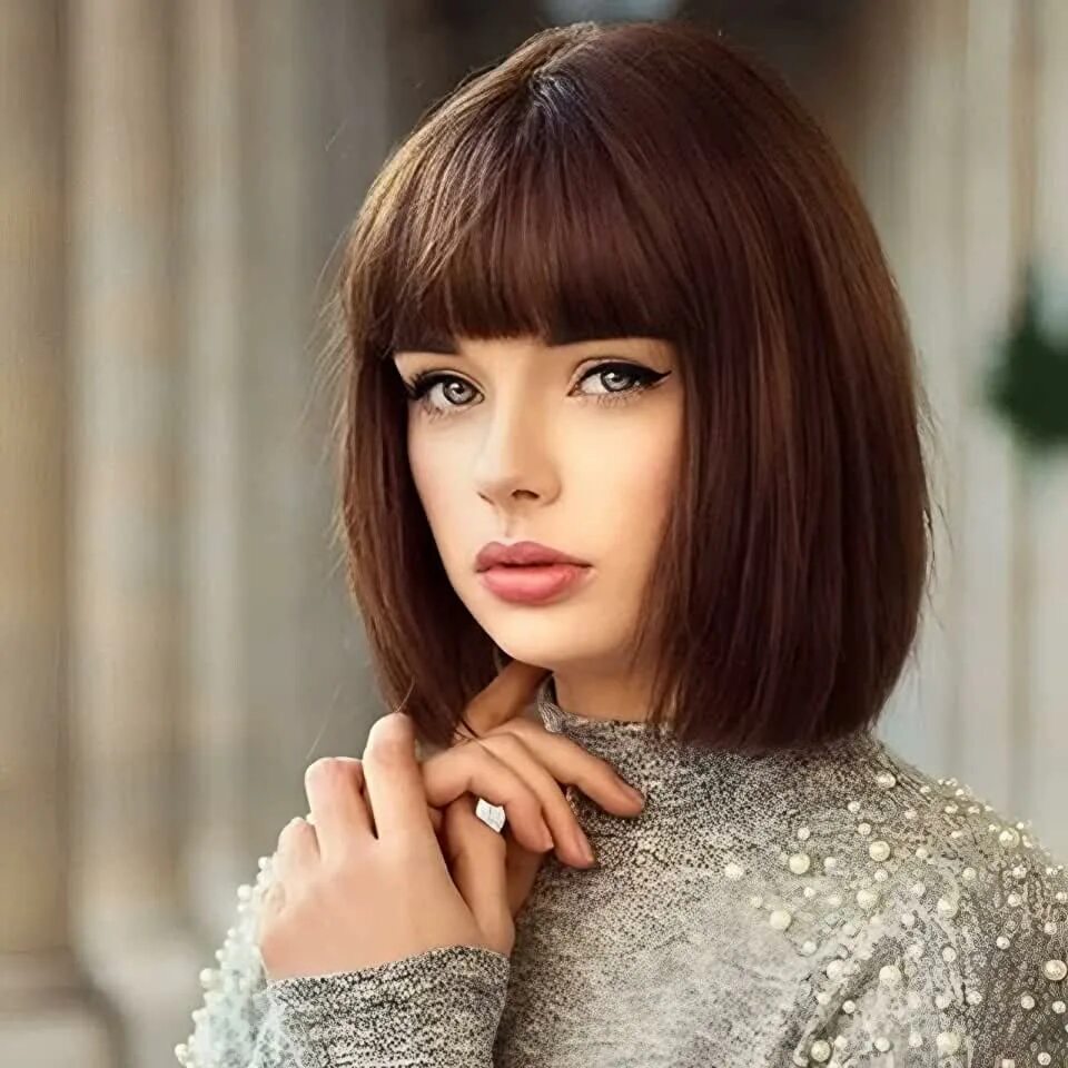 Каре с челкой фото 2023 White Hair Wig: Shop Online At Best Prices In Egypt Souq Is Now Amazon.eg