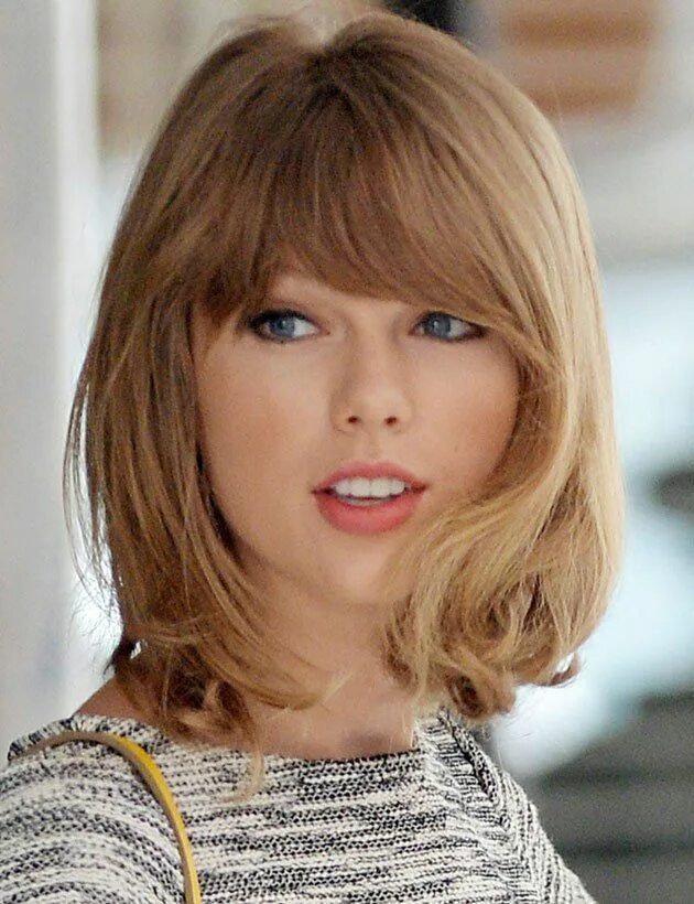 Каре с челкой русые волосы фото Wavy bob Taylor swift short hair, Taylor swift hair, Hair styles