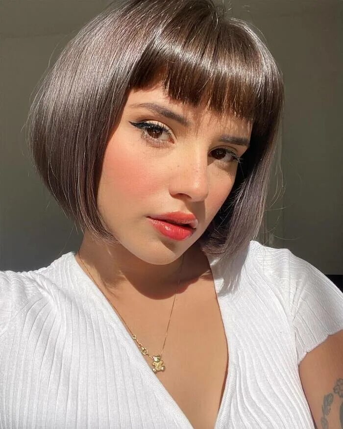 Каре с круглой челкой фото Trendy A-Bob haircut - 55 Fresh Looks for 2024