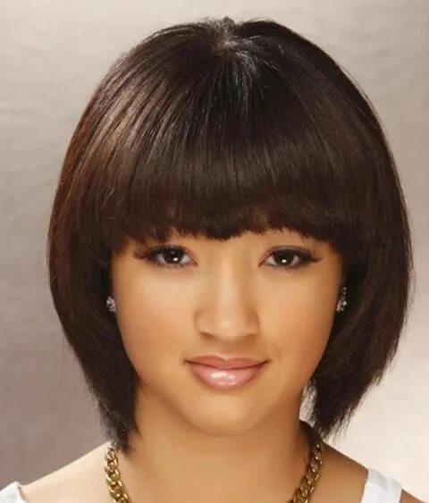 Каре с круглой челкой фото Contact Support Short bob hairstyles, Short hair with bangs, Bob hairstyles with