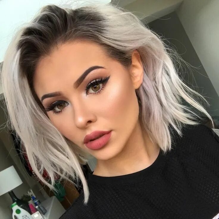 Каре с темными корнями фото Pin on Hair Inspo