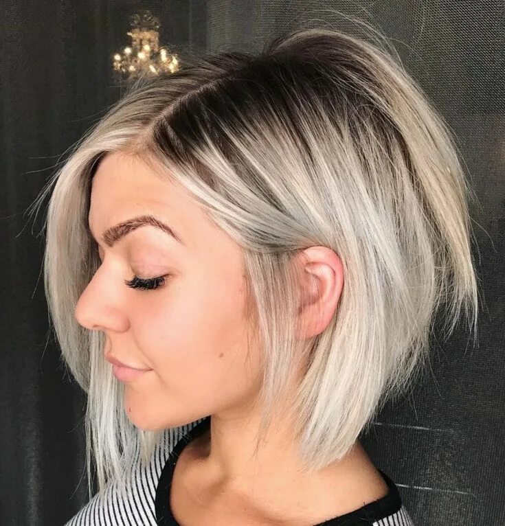 Каре с темными корнями фото 60 Short Bob Haircuts and Hairstyles for Women to Try in 2024 Bobs for thin hair