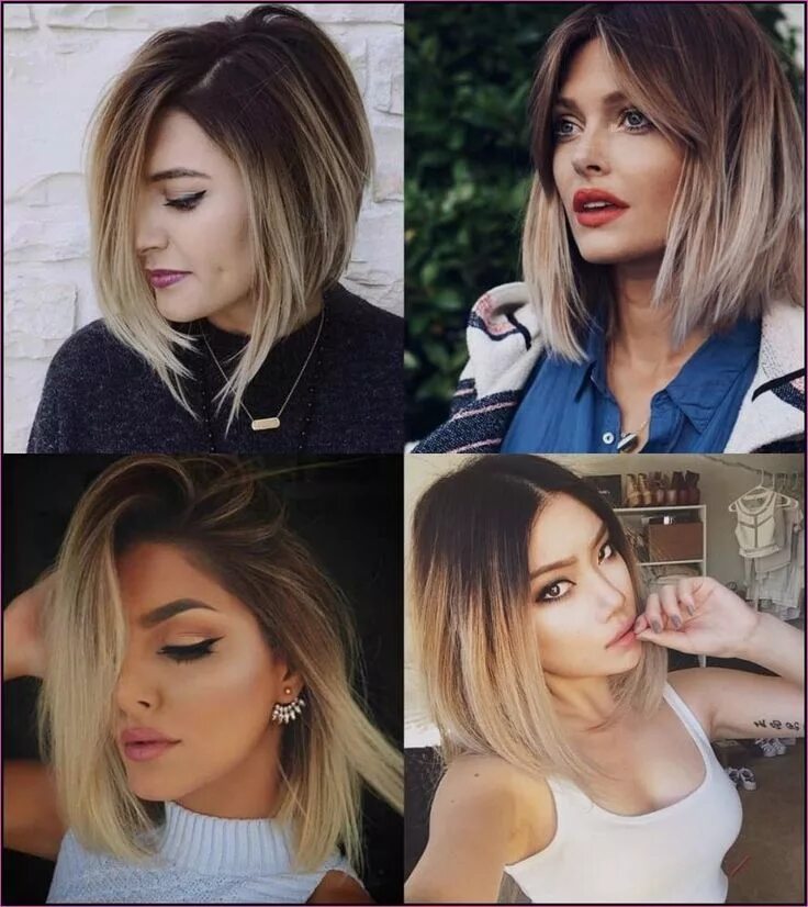 Каре с темными корнями фото Top 14 Bemerkenswert gut nachhaltig Frisuren, jetzt zu versuchen Brown hair with