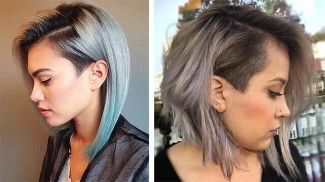 Каре с виском фото Pin by A K on Cut Undercut hairstyles, Hair styles, Hair cuts