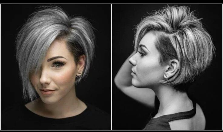 Каре с выбритым виском фото Pin on hair styles Short hair styles, Short hair cuts, Beautiful hair