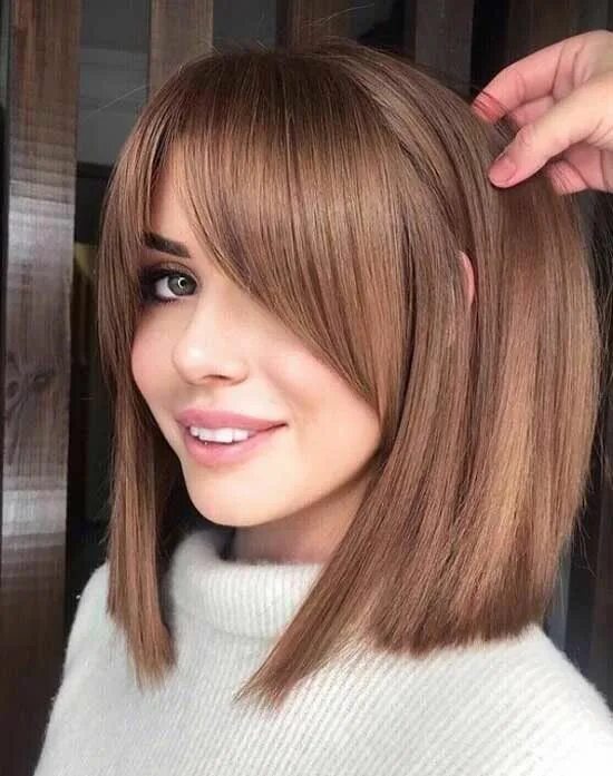 Каре стрижка 2024 год с челкой Pin on Красота, уход за собой Hair lengths, Brunette hair color, Medium hair sty